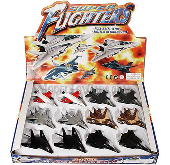 Super Flighters Airplanes Diecast  Package - Box of 12 Assd 4.75 Inch Scale Diecast Model Planes