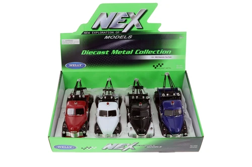 1953 Chevrolet Tow Truck Diecast Car Set - Box of 4 1/24 Scale Diecast Model Cars, Assorted Colors