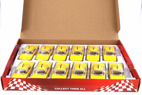 Chevrolet Bel Air Taxi Cab Diecast Car Set - Box of 12 assorted 1/40 Scale Diecast Model Cars