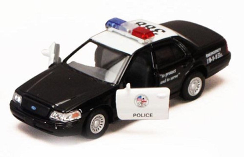 Ford Crown Victoria Police Interceptor pkg - Box of 12 1/42 scale Diecast Model Cars, Assd Colors