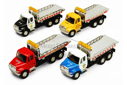 Intl  & Police Rollback TowDiecast Car Package - Box of 12 Assd 5.25 Inch Scale Diecast Model Cars