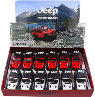 Jeep Wrangler Rubicon Diecast Car Set - Box of 12 assorted 1/34 Scale Diecast Model Cars