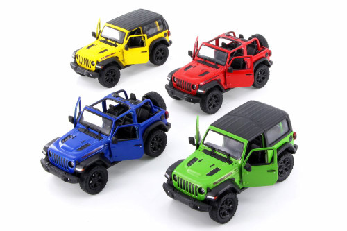 Jeep Wrangler Rubicon Diecast Car Set - Box of 12 1/34 Scale Diecast Model Cars, Assorted Colors