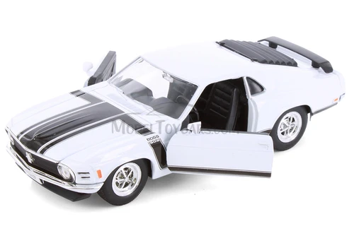 1970 Ford Mustang, White - Welly 22088 - 1/24 Scale Diecast Model Toy Car (Brand New, but NOT IN BOX)