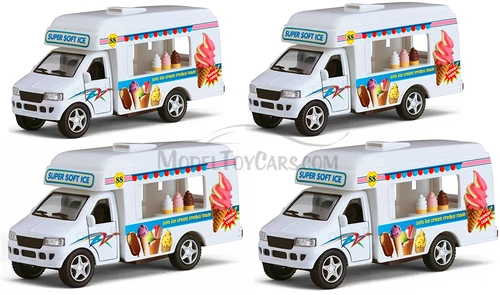 Box of 12 Diecast Model Toy Cars - Ice Cream Truck, 5 inch