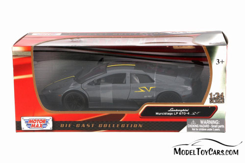 Lamborghini Murcielago LP670-4 SV Hard Top, Dark Gray - Motormax 73350SV/6 - 1/24 scale Diecast Car