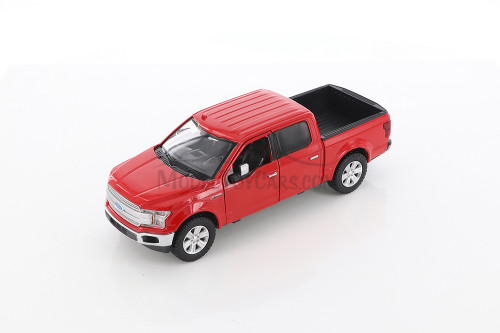 2019 Ford F-150 Lariat Crew Cab Pickup Truck, Red - Motor Max 79363R - 1/27 scale Diecast Car