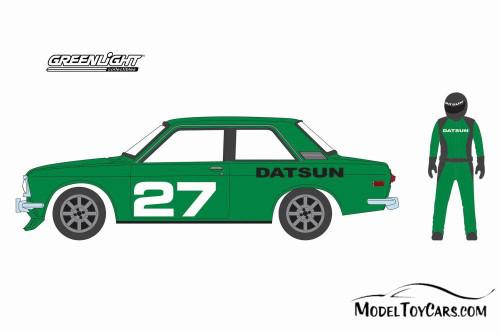 1970 Datsun 510 with Race Car Driver, #27 - #27light 97050C/48 - 1/64 scale Diecast Model Toy Car