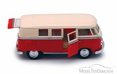 1962 Volkswagen Classical Bus, Red - Kinsmart 5377D - 1/32 scale Diecast Model Toy Car