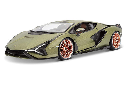 Lamborghini Sián FKP37, Metallic Green - Bburago 11046 - 1/18 scale Diecast Model Toy Car