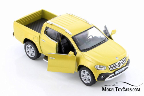 2017 Mercedes-Benz X-Class Double Cab Pickup Truck, Yellow - Kinsmart 5410D - 1/42 Diecast Car