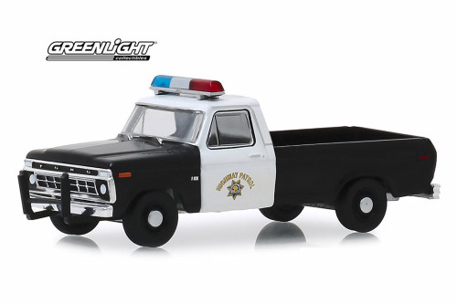 1975 Ford F-100 Pickup Truck California Highway Patrol, Black and