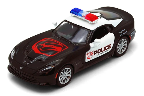 2013 Dodge SRT Viper GTS Police, Black - Kinsmart 5363DP- 1/36 scale Diecast Model Toy Car
