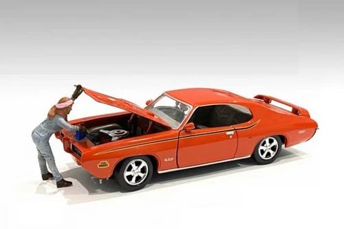 Retro Female Mechanic II, Blue - American Diorama 38245 - 1/18 scale Figurine - Diorama Accessory