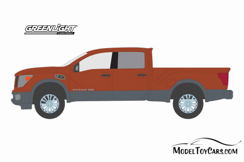 2018 Nissan Titan XD Platinum Pickup Truck, Copper - Greenlight 35130F/48 - 1/64 Scale Diecast Car