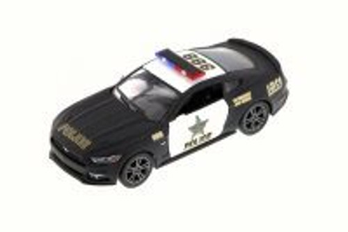 2015 Ford Mustang GT Police, Black - Kinsmart 5386DP - 1/38 Scale Diecast Model Toy Car