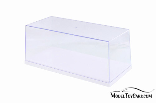 Acrylic Display Cases w/White Plastic Base - 1/18 Showcase for Diecast Vehicle - BOX OF 6 CASES