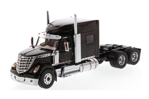 International LoneStar Sleeper SFFA Tandem Cab Truck Tractor, Black - Diecast Masters 71023 - 1/50 scale Diecast Model Toy Car
