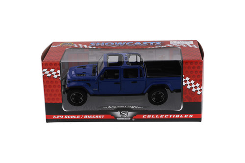 2021 Jeep Gladiator Rubicon (Open Top), Blue - Motor Max 79370BU - 1/27 scale Diecast Model Toy Car