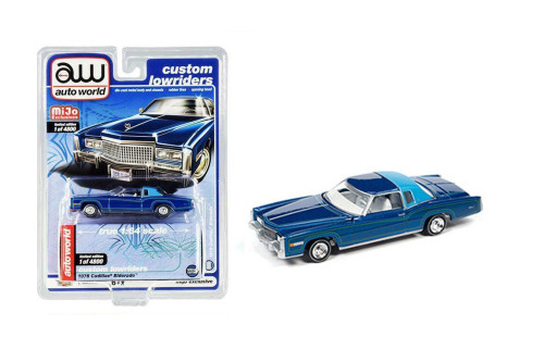 1975 Cadillac Eldorado, Blue - Auto World CP7720 - 1/64 scale Diecast Model Toy Car