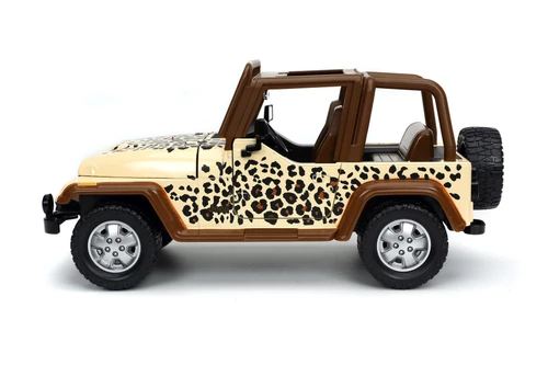 1992 Jeep Wrangler with Extra Wheels, Beige/Tan - Jada Toys 32426/4 - 1/24 scale Diecast Car