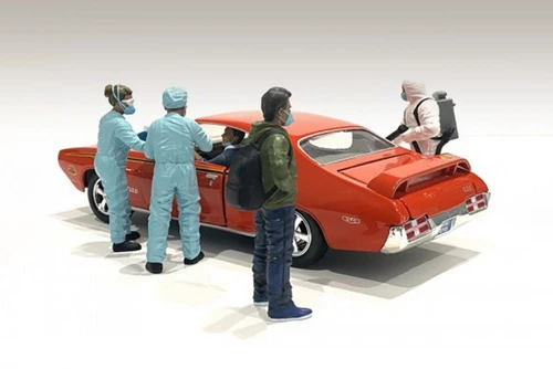 Hazmat Crew - Figure V, Blue - American Diorama 76371 - 1/24 scale Figurine - Diorama Accessory