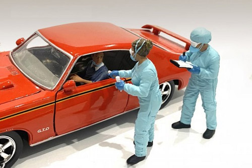 Hazmat Crew - Figure II, Blue - American Diorama 76368 - 1/24 scale Figurine - Diorama Accessory