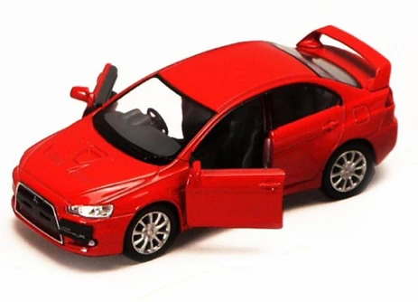 2008 Mitsubishi Lancer Evolution X, Red - Kinsmart 5329D - 1/36 scale Diecast Model Toy Car