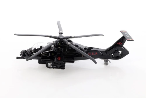 Stealth Copter with Light & Sounds, Black - ModelToyCars SL362/2DB - Diecast Toy Helicopter