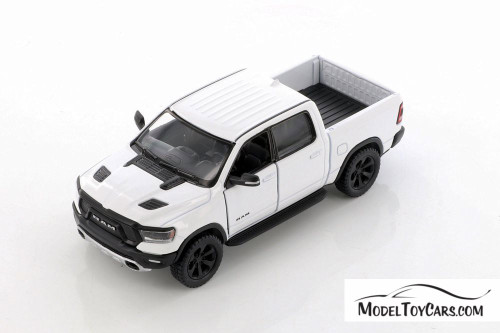 2019 Dodge Ram Pick Up Truck, White - Kinsmart 5413DW - 1/46 scale Diecast Model Toy Car