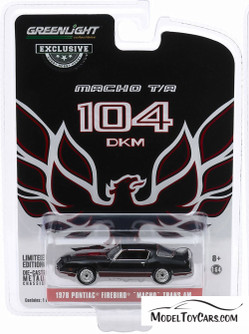 1978 Pontiac Firebird T/A 'Macho' #104 by Mecham Design, Black - Greenlight 30149, 1/64 Diecast Car