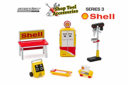 Shop Tool Accessories Series 3, Shell Oil - Greenlight 16060C/48 - 1/64 scale Diecast Accessory
