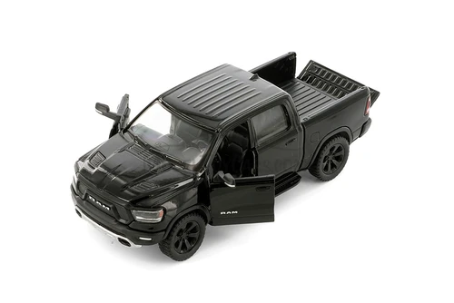 2019 Dodge Ram Pick Up Truck, Black - Kinsmart 5413D - 1/46 scale Diecast Model Toy Car