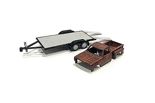 Haul N Go 2 Set, Silver - American Diorama 38378MJ - 1/64 scale Figurine - Diorama Accessory