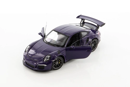 Porsche 911 GT3 RS, Purple - Welly 24080/4D - 1/24 scale Diecast Model Toy Car