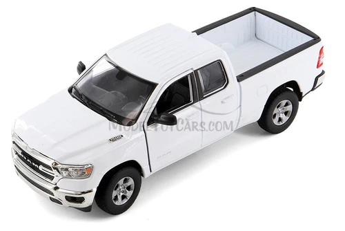 2019 Dodge Ram 1500 Pickup, White - Welly 24104/4D - 1/27 scale Diecast Model Toy Car