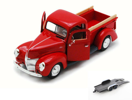 1940 Ford Pick Up truck, Red - Motor Max 73234 - 1/24 Scale