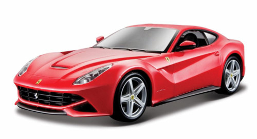 Diecast Car w/Trailer - Ferrari F12 Berlinetta, Red - Bburago 26007 - 1/24 scale Diecast Car