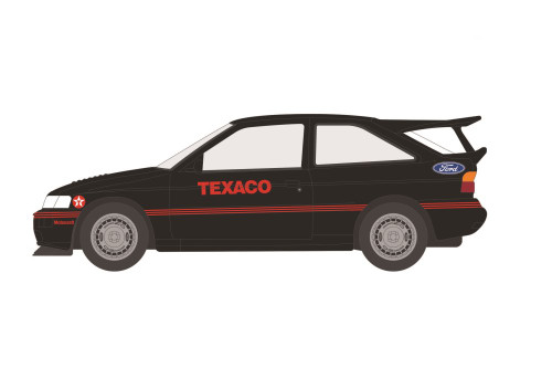 Texaco 1995 Ford Escort RS Cosworth, Black - Greenlight 41130D/48 - 1/64 scale Diecast Model Toy Car