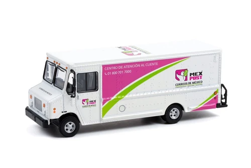 Correos De Mexico 2020 Mail Delivery Vehicle, White w/Pink & Green - Greenlight 1/64 Diecast Car