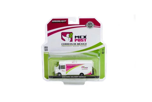 Correos De Mexico 2020 Mail Delivery Vehicle, White w/Pink & Green - Greenlight 1/64 Diecast Car