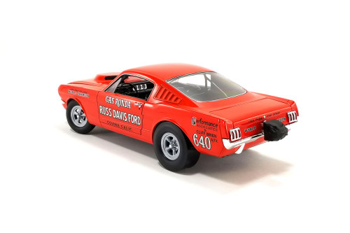 Gas Ronda 1965 Ford Mustang A/FX Russ David, Red - Acme A1801840 - 1/18 scale Diecast Model Toy Car