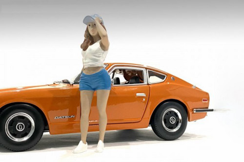 Car Meet 2 Figure III, White with Blue - American Diorama 76391 - 1/24 scale Figurine - Diorama Accessory