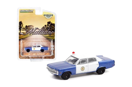 1972 AMC Matador Colonial City Police, Blue - Greenlight 30219/48 - 1/64 scale Diecast Model Toy Car