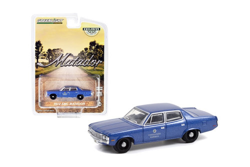 1972 AMC Matador United States Marshall, Blue - Greenlight 30218/48 - 1/64 scale Diecast Car