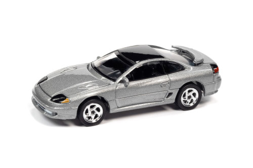 1993 Dodge Stealth R/T, Silver - Auto World AWSP082/24A - 1/64 scale Diecast Model Toy Car