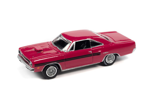 1970 Plymouth GTX, Moulin Rouge Pink - Johnny Lightning JLSP177/24A - 1/64 scale Diecast Car