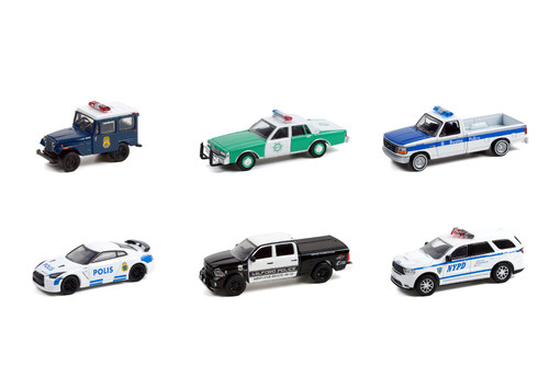 Greenlight Hot Pursuit Series 40  Diecast Car Set - Box of 6 assorted 1/64 Scale Diecast Model Cars
