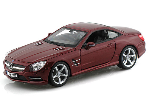 Mercedes-Benz SL500, Red - Bburago 21067 - 1/24 scale Diecast Model Toy Car