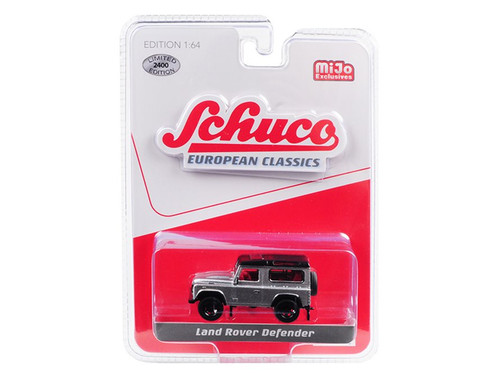 Land Rover Defender 90, Silver - Schuco 8600 - 1/64 scale Diecast Model Toy Car